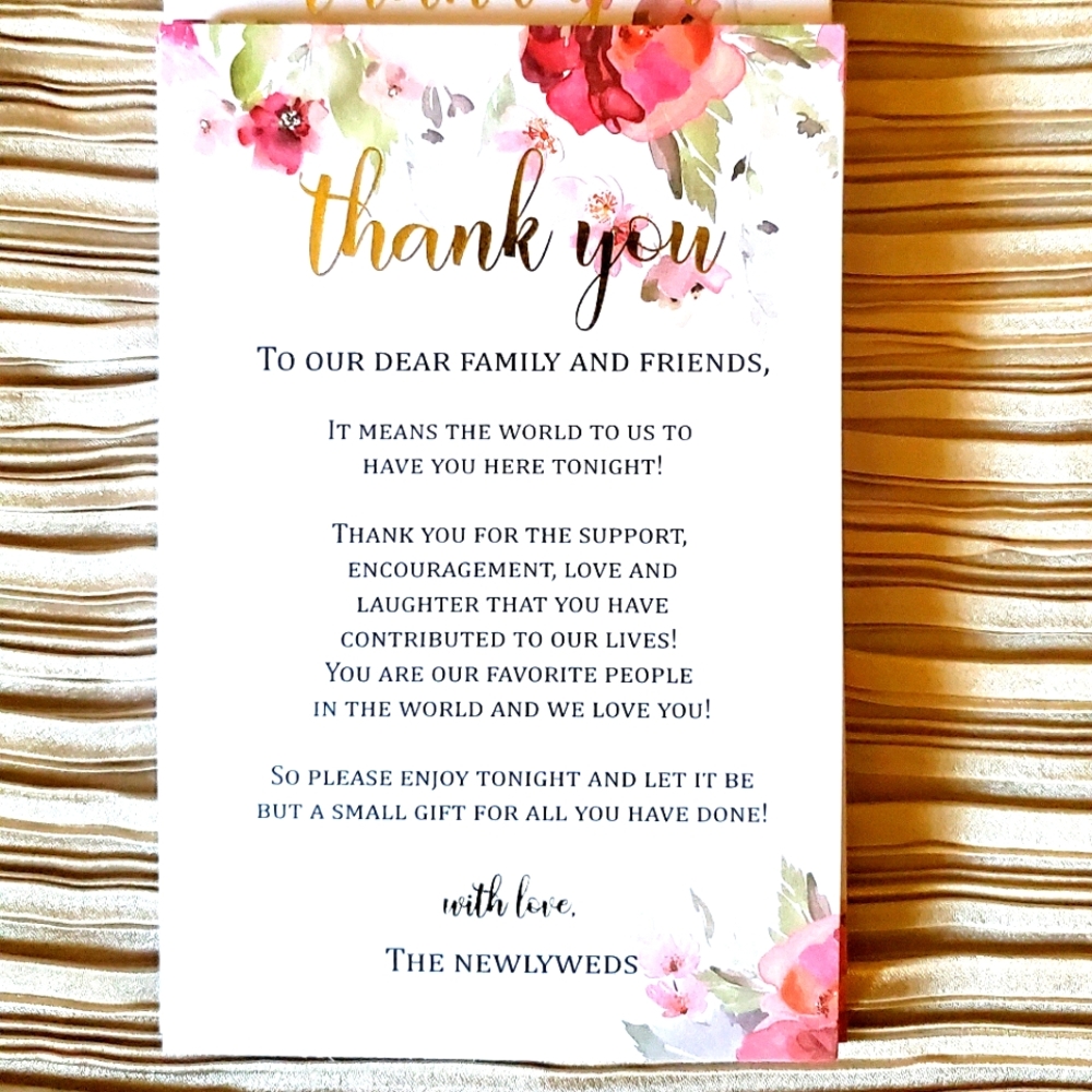 💒 Newlywed - Thank you "With Love...The Newlyweds" Cards